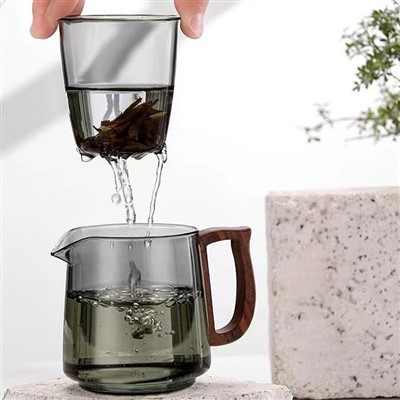Teko Pemisahan Teh Kaca Tahan Panas Borosilikat Tinggi